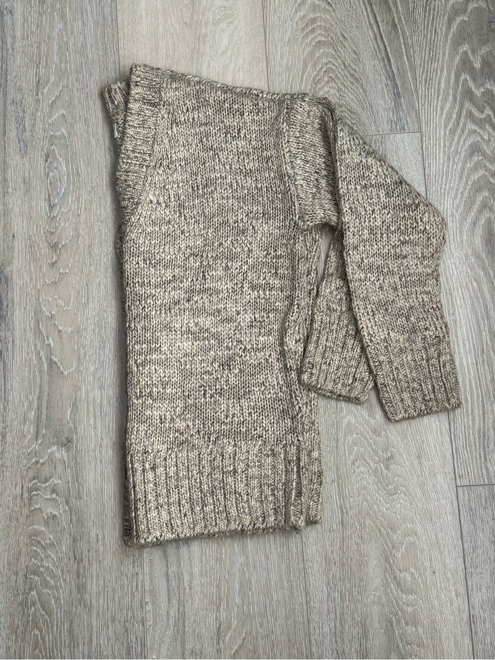Women Casual V-Neck Button Cardigan Sweater - Beige - Picture 3 of 3